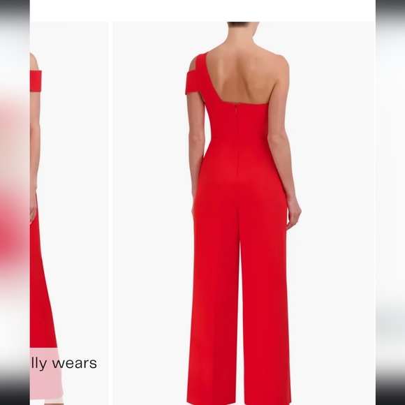 BCBG Cold Shoulder Jumpsuit - ROSSO - Picture 2 of 2